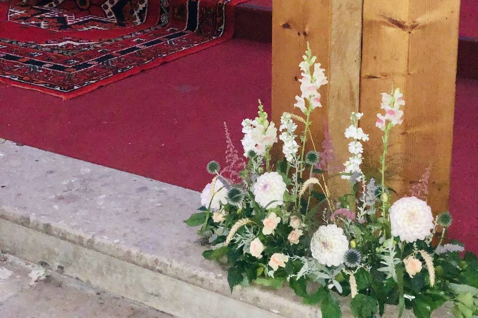Décoration florale église