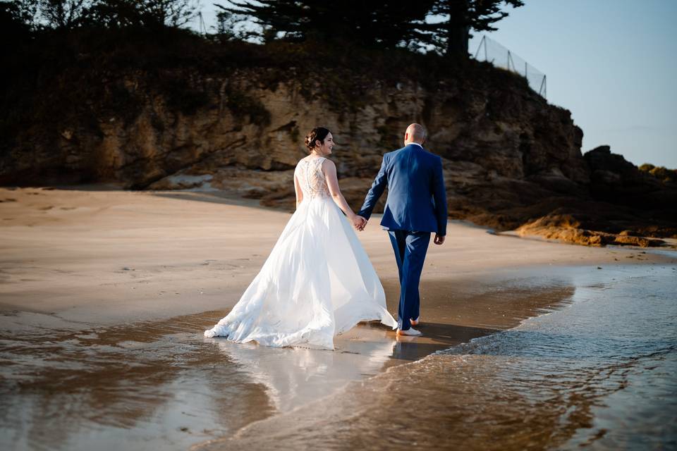 Séance engagement à la plage