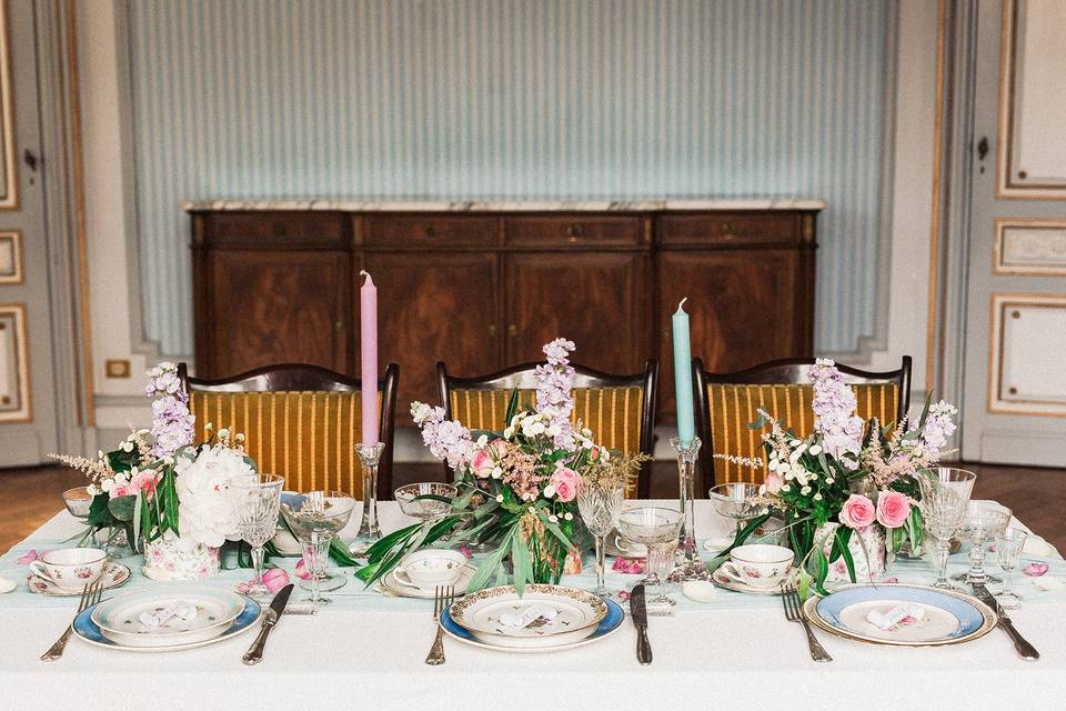 Table mariage vintage