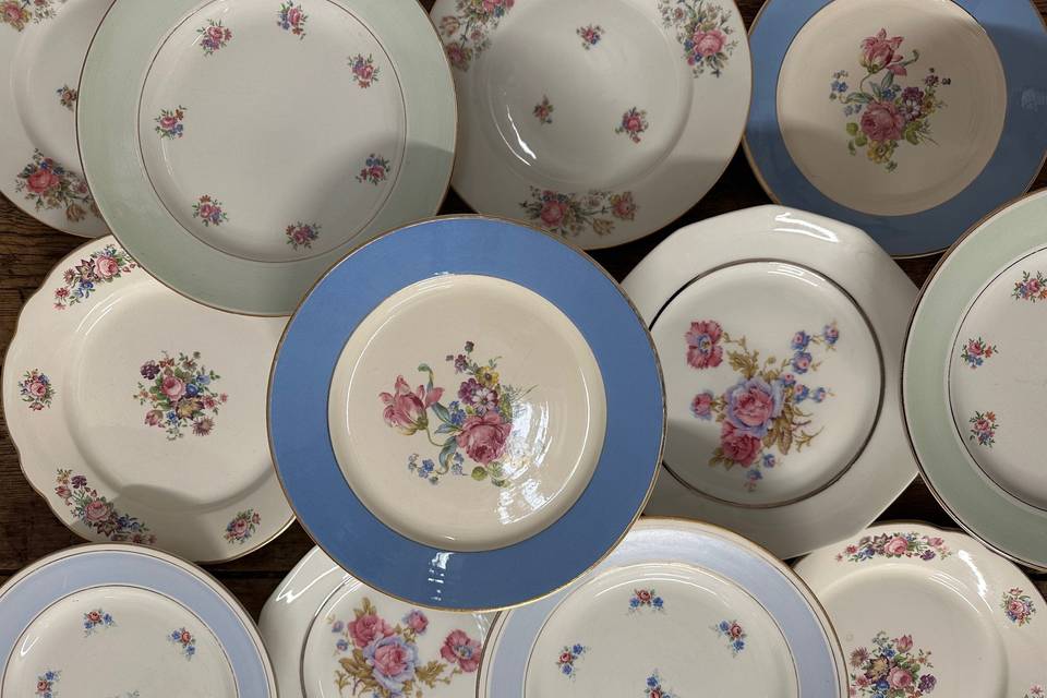 Vaisselle vintage mariage