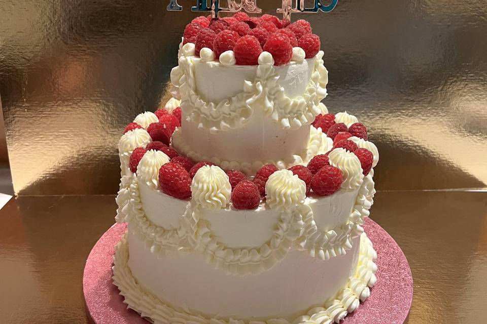 Gâteau de mariage fruits frais