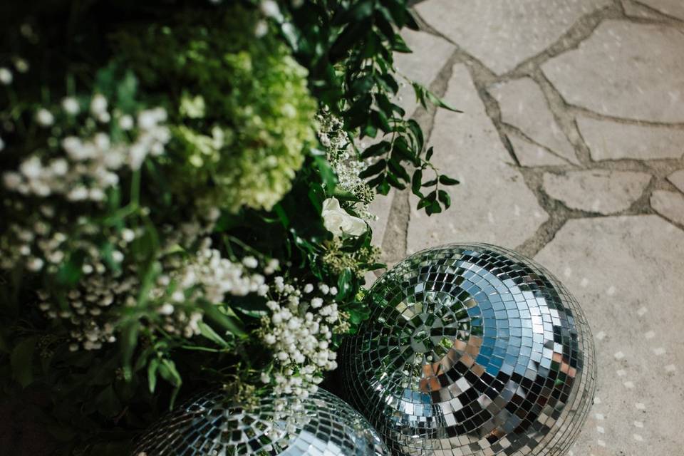 Boule disco deco florale