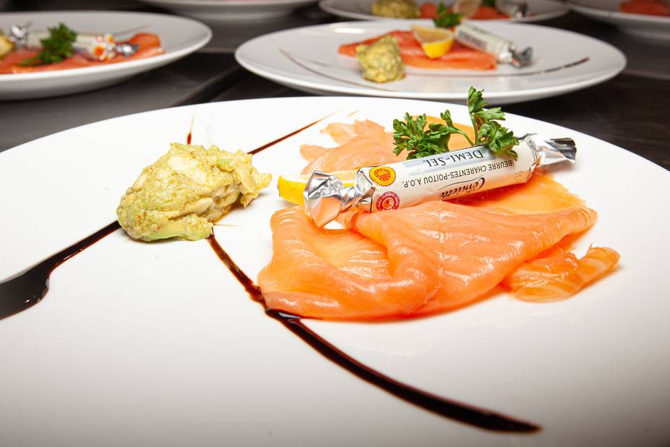 Chiffonnade de saumon