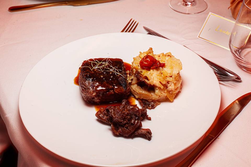 Filet de bœuf et gratin