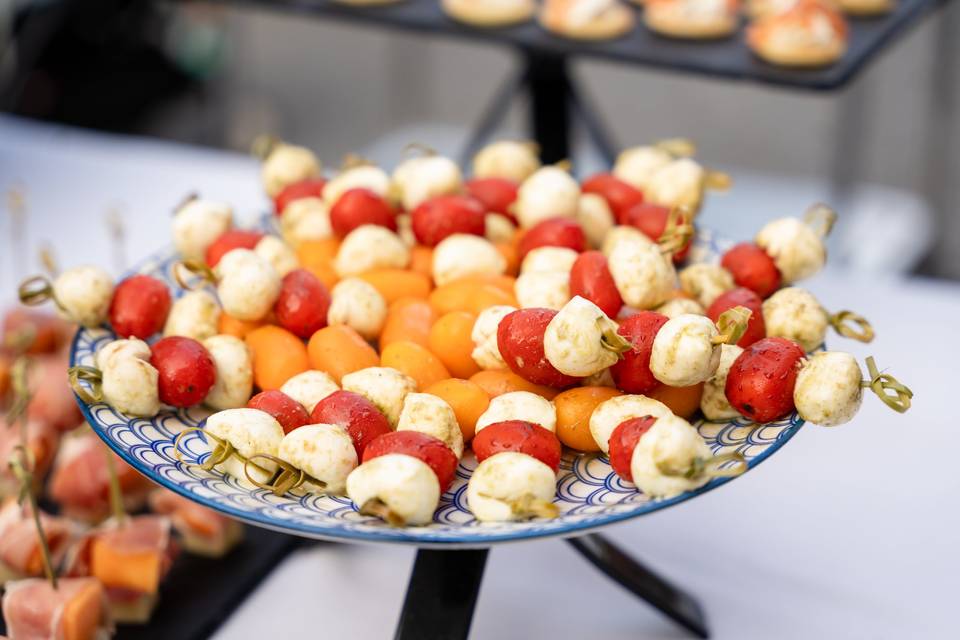 Brochettes légumes-mozzarellal