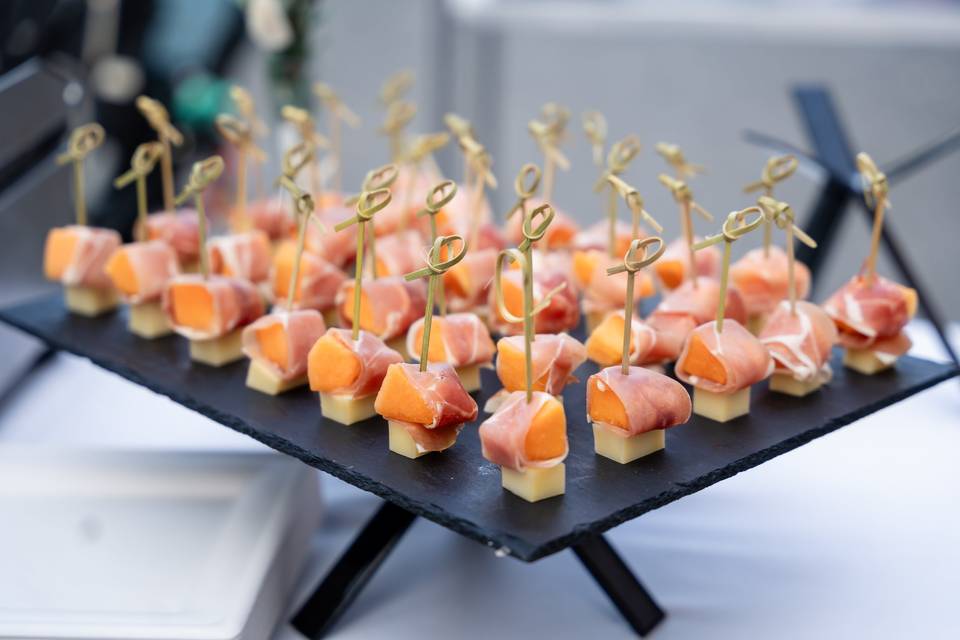 Brochette jambon-fromage