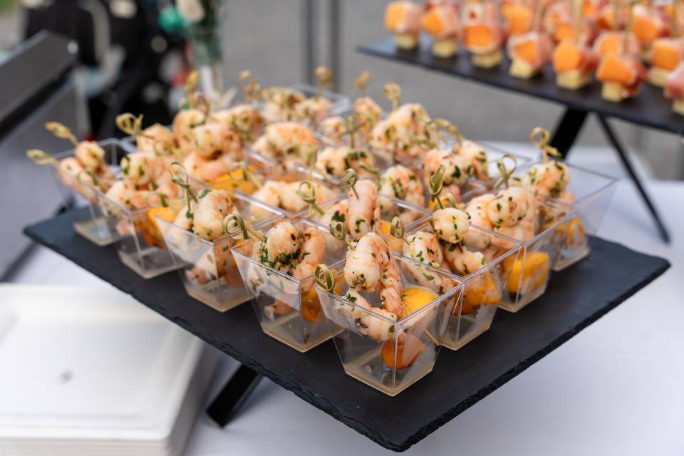 Verrine gambas grillée