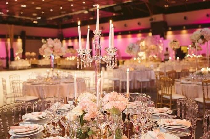 Blush decor for royal wedding