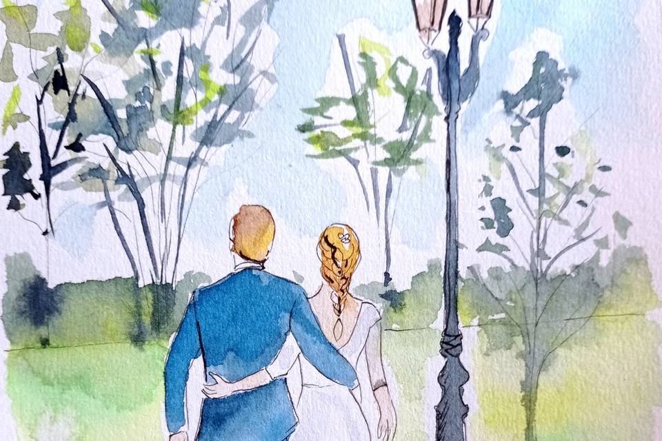Croquis aquarelle