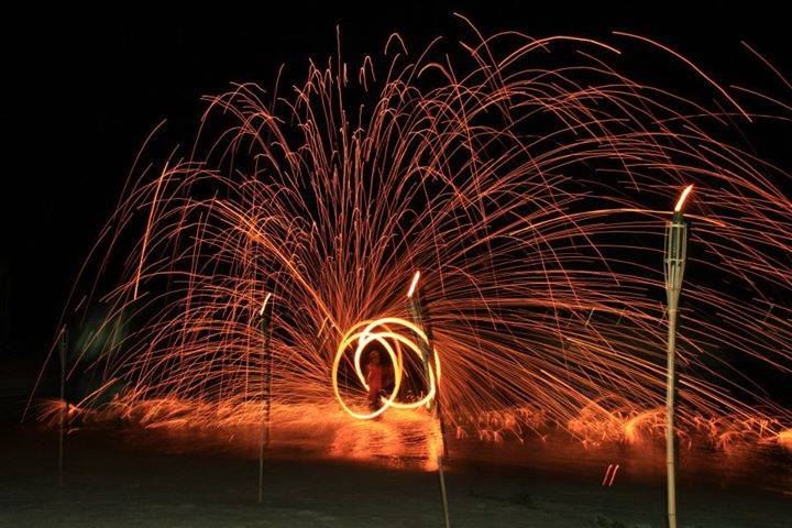 Mauritius beach by night