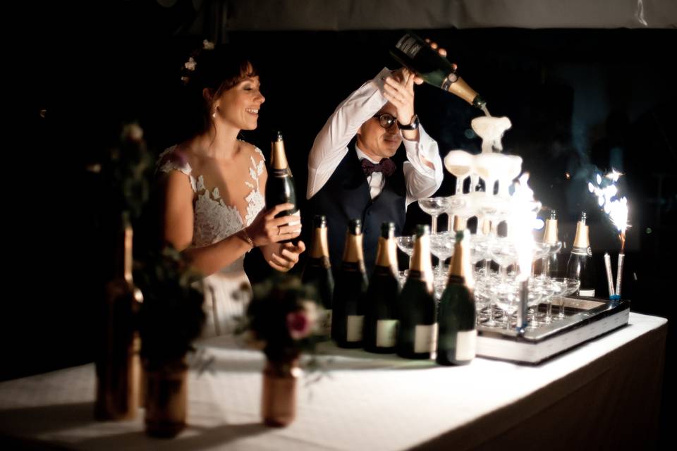 Champagne fountain