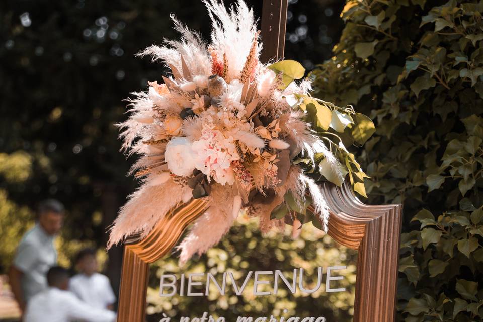 Miroir de Bienvenue fleuri