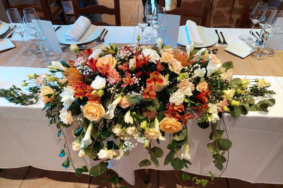 Centre de table long retombant