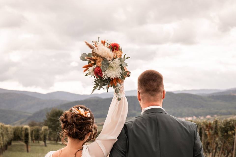 Mariage blanc et terra cotta