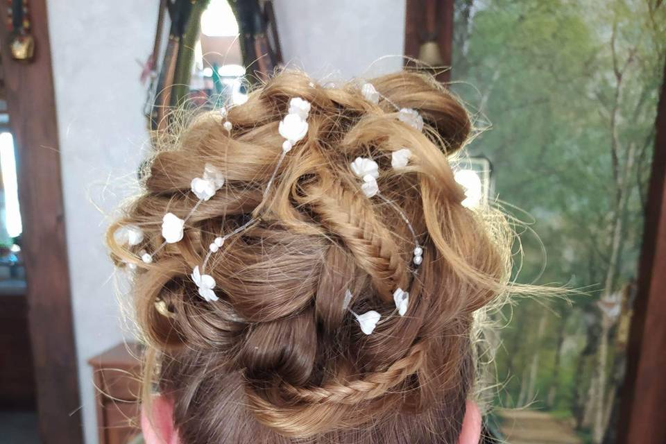 Chignon bouclé