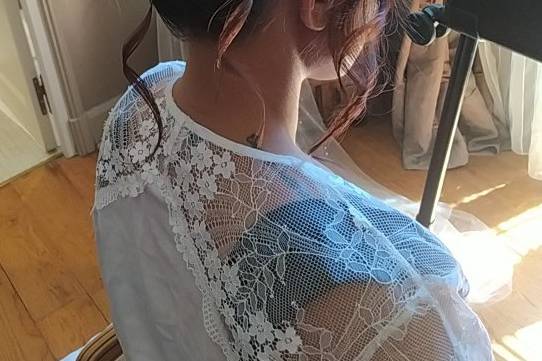 Chignon haut flou