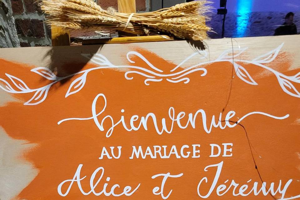 Panneau de bienvenue