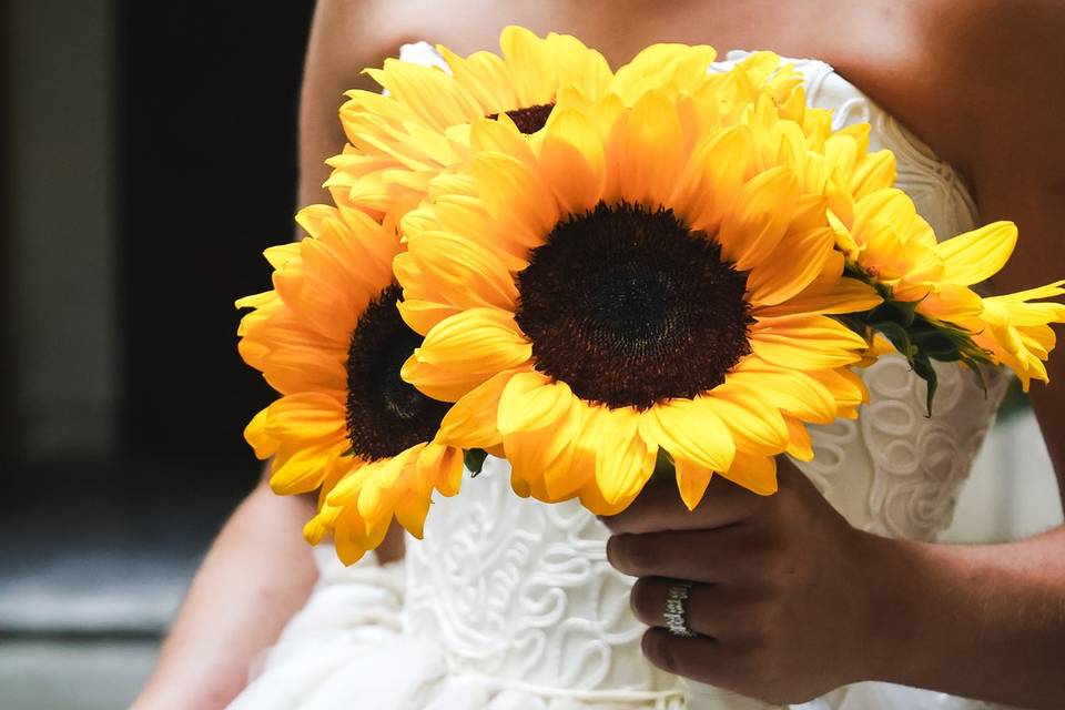 Bouquet mariée tournesols 3