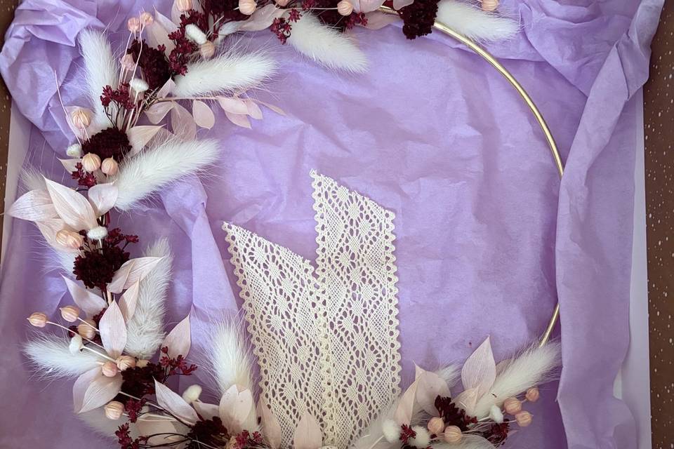 Couronne fleurs séchées