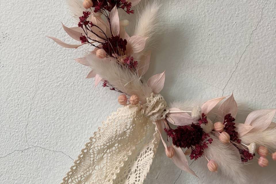 Couronne fleurs séchées