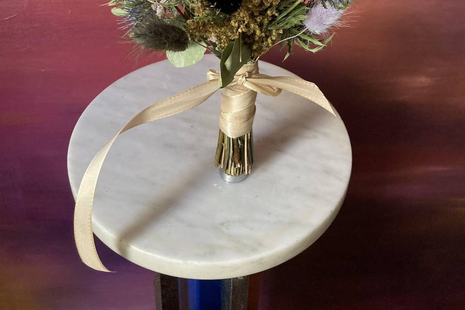 Bouquet mariée séché