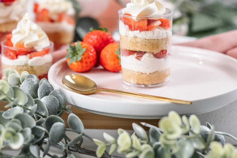 Verrine vanille fraise