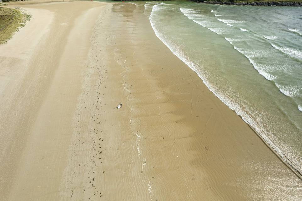 Photos sur la plage drone