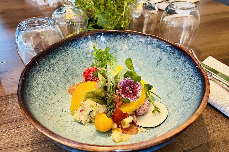 Tartare de crabe aux agrumes