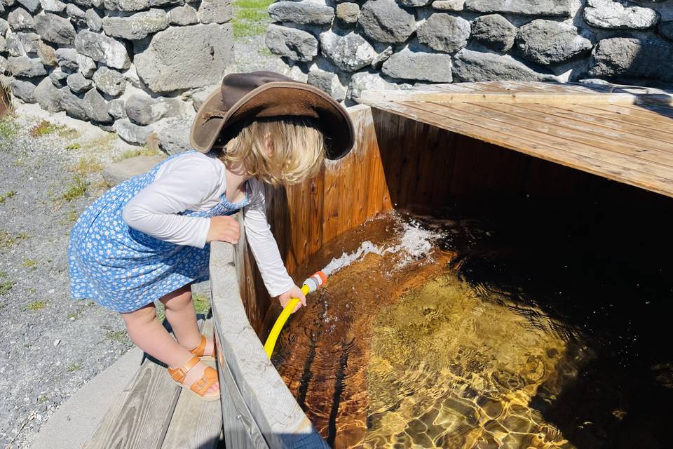 Préparation du bain nordique