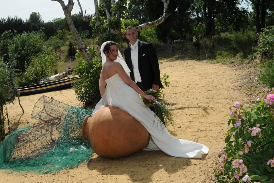 Sur la plage ensoleillée...