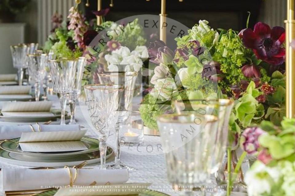 Diner intimiste ILA EVENTS