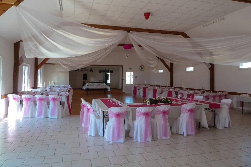 La salle pour un mariage