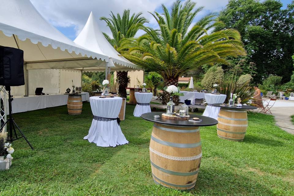 Barnum installé dans le jardin