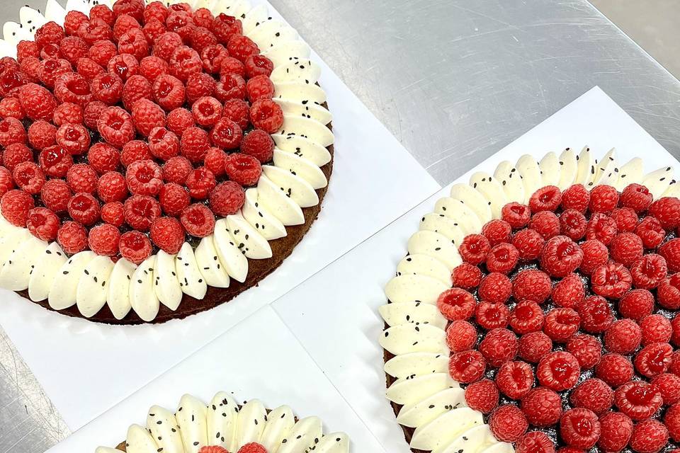 Tarte Framboises Sésame Noir