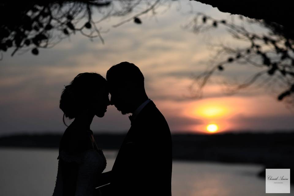 Coucher du soleil séance couple