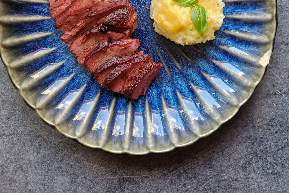 Magret de canard et gratin