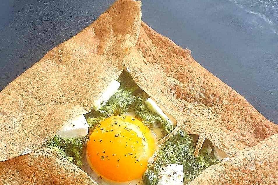 Epinard, oeuf, feta