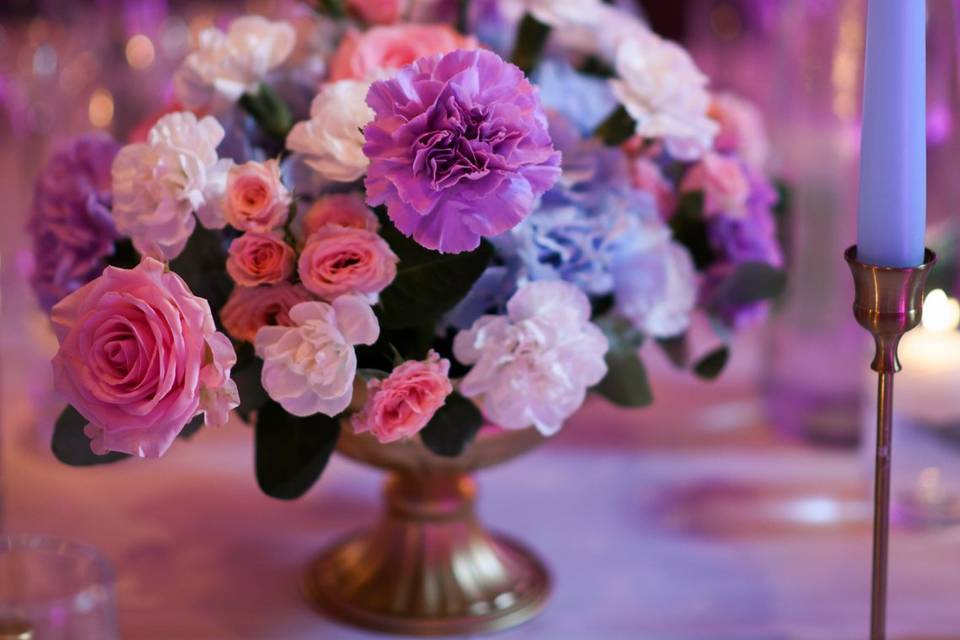 Centre de table pastel