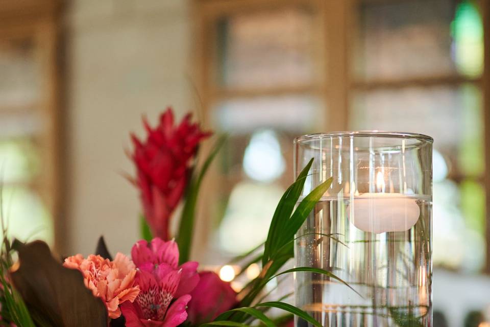 Centre de table exotique