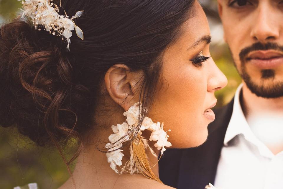 Bijoux hortensias stabilisées