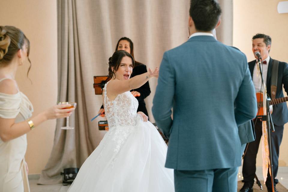 La mariée sur la piste