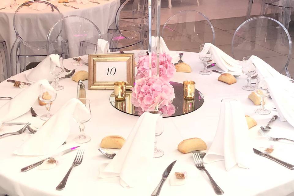 Gold & pink wedding