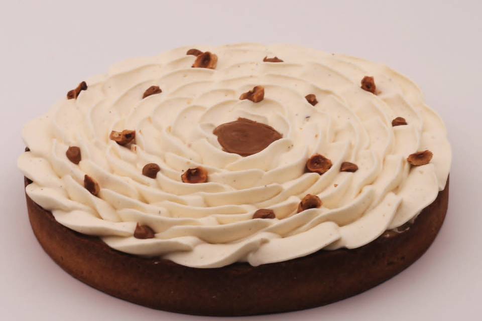 Tarte fleurie Vanille caramel