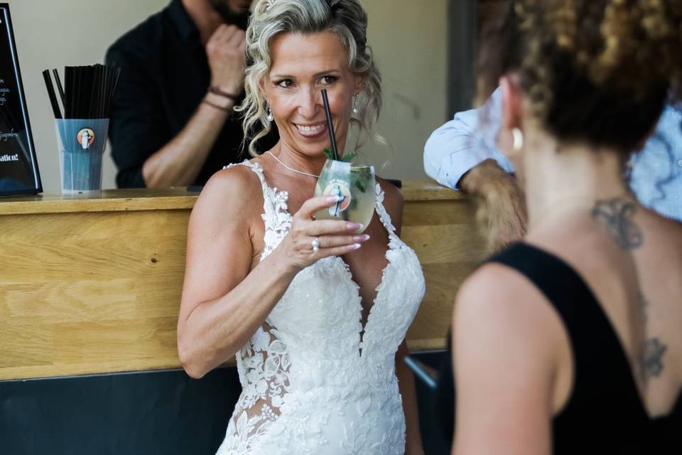 Le sourire de la mariée