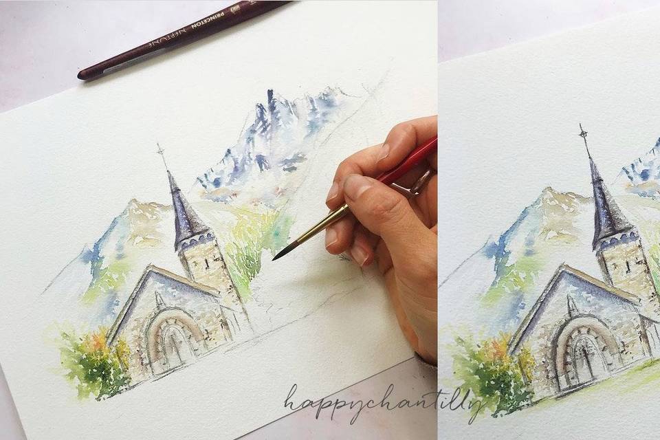 Faire-part aquarelle sur mesur