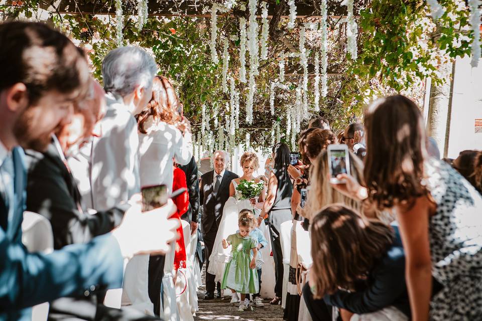 Mariage laïc, vignoble, jardin