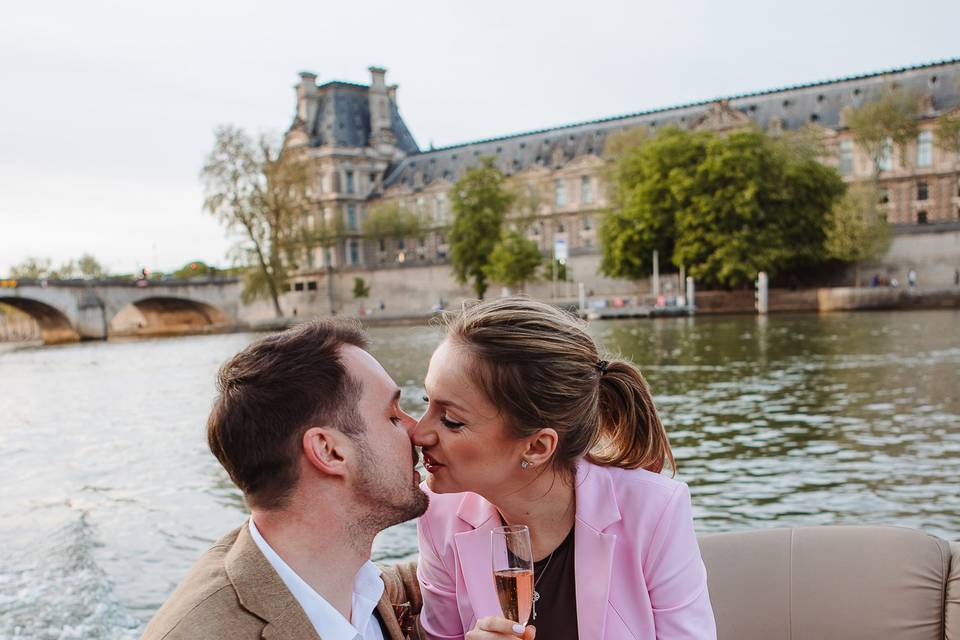 Engagement, seine, louvre