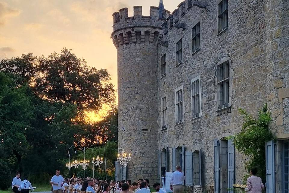 Repas coucher de soleil
