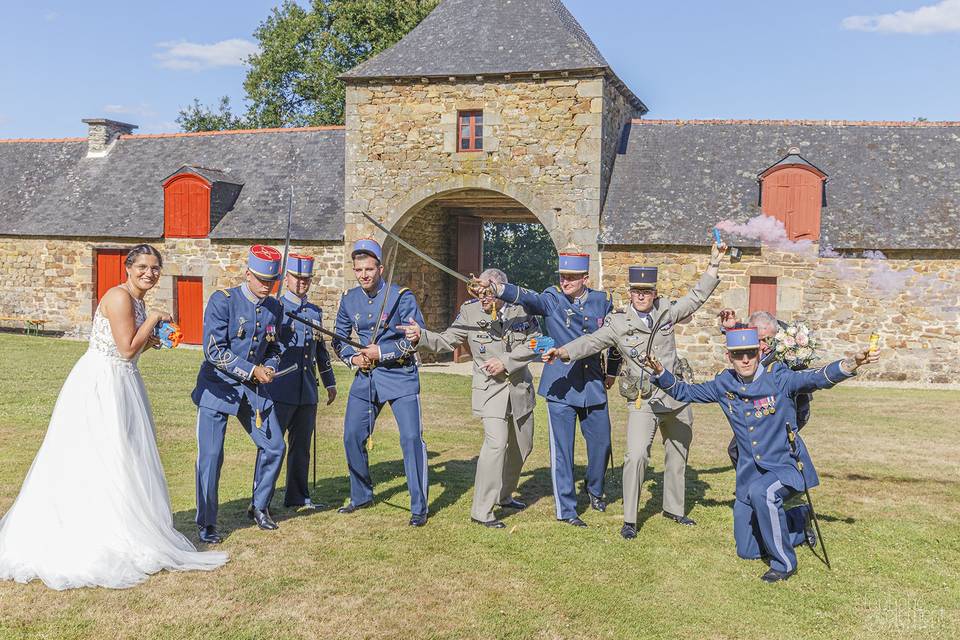 Photo de groupe fun et décaléé