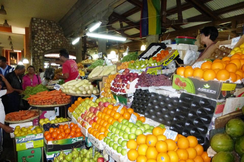 Marché local à l'ile Maurice